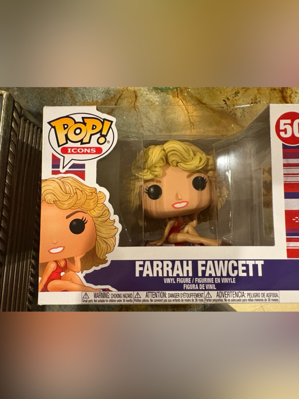 Funko Pop! Farrah Fawcett Iconic Blonde Hair Vinyl Figure Figurine Bobble